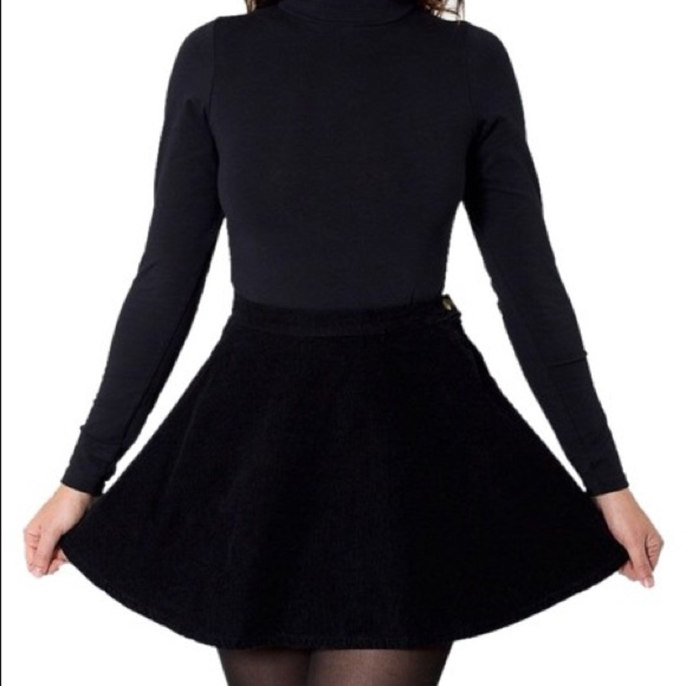 American Apparel Corduroy Circle Skirt Black L